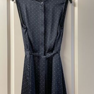 Equipment Feme Long polka dot blue dress, size 10